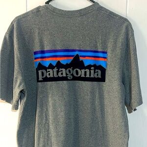 Patagonia Mountain Logo Spell Out short Sleeve T-Shirt